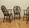 Beech and Elm Wheel Back Carver Chairs, 1920, Set of 4 5
