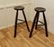 Vintage French High Stools, 1950, Set of 2 2