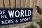 Vintage News of the World Newspaper Enamel Sign, 1930s 3