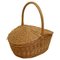 Lined Oval Wicker Picnic Basket, 1960, Image 1