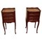 French Bedside Tables in Cherry Wood, 1920, Set of 2 1