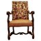 French Carved Oak Salon Throne Chair, 1850 1