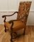 French Carved Oak Salon Throne Chair, 1850 4