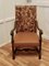 French Carved Oak Salon Throne Chair, 1850, Image 12