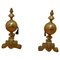 Large French Brass Fire Dogs, 1880, Set of 2, Image 1