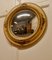 Specchio da parete grande convesso dorato e crema, Francia, anni '20, Immagine 4