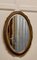 Espejo de pared Art Déco oval dorado, 1920, Imagen 3