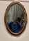 Espejo de pared Art Déco oval dorado, 1920, Imagen 4