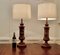 Tall Art Deco Column Table Lamps, 1960s, Set of 2 7