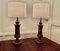 Tall Art Deco Column Table Lamps, 1960s, Set of 2 2
