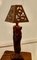Orientalische Volkskunst-Drachenlampe aus geschnitztem Teak, 1930er 3