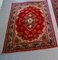 Bright Red Wool Rugs, 1950s, Set of 2 3
