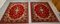 Bright Red Wool Rugs, 1950s, Set of 2 5