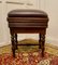 Victorian Leather Rising Piano Stool, 1890s 3