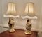 Reverse Painted Decoupage Baluster Vase Lamps, 1960, Set of 2 2