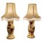 Reverse Painted Decoupage Baluster Vase Lamps, 1960, Set of 2 1