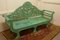 Large Anglo Indian Teak Carved Painted Bench, 1920 3
