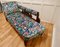 Edwardianische Chaiselongue aus Mahagoni aus William Morris Stoff 3