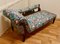 Edwardian Mahogany Chaise Lounge in William Morris Fabric, Image 6