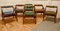 Mid-Century Leather and Fruitwood Dining Chairs, 1960, Set of 6 2