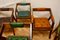 Mid-Century Leather and Fruitwood Dining Chairs, 1960, Set of 6 5