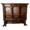 Large Walnut Open Bookcase with Lion Caryatid, Image 1