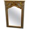 French Napoleon II Carved Gilt and Painted Console Mirror 1