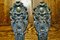 Antique English Curtain Tie Backs in Patinated Brass, 1800s, Set of 2 2