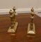 Heavy Victorian Brass Fire Dogs, Set of 2, Image 3
