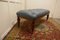 Large Deeply Buttoned Chesterfield Library Stool in Leather, 1870, Image 4