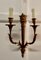Large French Neoclassical Brass Twin Wall Lights, 1920, Set of 3 4