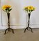 Gothic Candle Sticks in Wrought Iron, 1960, Set of 2, Image 2
