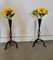 Gothic Candle Sticks in Wrought Iron, 1960, Set of 2 3