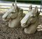 Large Horse Heads in Painted Cast Iron, 1960, Set of 2 3