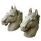 Large Horse Heads in Painted Cast Iron, 1960, Set of 2 1