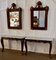 French Marble Top Console Tables with Mirrors, 1890, Set of 4 2