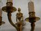 French Neoclassical Brass Triple Wall Lights, 1920, Set of 2 5