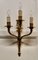 French Neoclassical Brass Triple Wall Lights, 1920, Set of 2 8