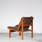 Hunting Chair + Ottoman by Torbjorn Afdal for Bruksbo, Norway, 1960s, Set of 2 7