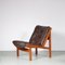 Hunting Chair + Ottoman by Torbjorn Afdal for Bruksbo, Norway, 1960s, Set of 2 4