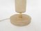 Lampada da tavolo in pelle beige e ottone attribuita a Jaques Adnet, Francia, anni '60, Immagine 6