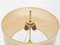 Lampada da tavolo in pelle beige e ottone attribuita a Jaques Adnet, Francia, anni '60, Immagine 9