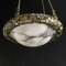 Art Deco Hanging Lamp in Bronze with Alabaster Bowl, 1920s 5