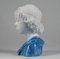 Escultura de niño de cerámica blanca y azul de Cigna Carlo Bellan, años 90, Imagen 5