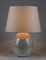 Italian Table Lamp in Pearly Ceramic, 1980, Image 2