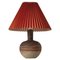 Tue Poulsen Table Lamp Scandinavian Modern Ceramic in Earth Colors, 1960s attributed to Tue Poulsen 1