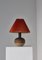 Lampada da tavolo Tue Poulsen moderna in ceramica color terra, Scandinavia, anni '60 attribuita a Tue Poulsen, Immagine 3