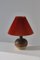 Lámpara de mesa Tue Poulsen escandinava moderna de cerámica en colores tierra, años 60 atribuida a Tue Poulsen, Imagen 2