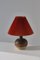 Tue Poulsen Table Lamp Scandinavian Modern Ceramic in Earth Colors, 1960s attributed to Tue Poulsen 2