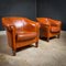 Vintage Armchairs in Chestnut Brown Leather, Set of 2 2